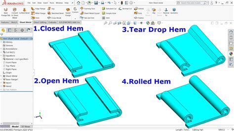 solidworks metal hems